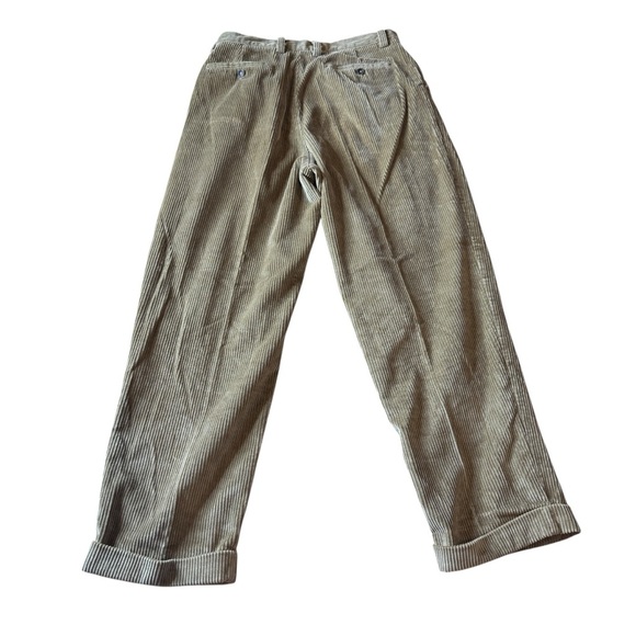 GAP Men's Tan/Brown Corduroy 34x30 Pants Pleated Cuffed Vintage Y2K 00s - Picture 2 of 10